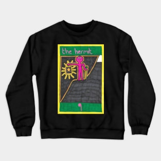 The Hermit. Tarot. Outsider Art Crewneck Sweatshirt